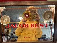 *JACOB'S BEST BEER MIRROR LIGHTED WORKS