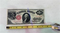Series of 1917 Large Red Seal $1 bill