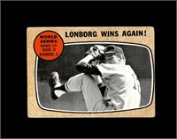 1968 Topps #155 Jim Lonborg WS5 VG to VG-EX+