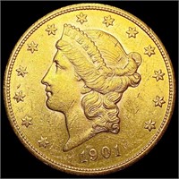 1901-S $20 Gold Double Eagle CHOICE AU