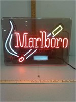 Vintage Marlboro cigarettes display neon sign