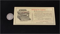 L.C. Smith Bros Typewriter Co. Ink Blotter