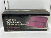 Red metal toolbox