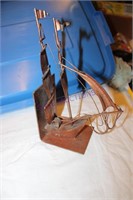 Metal  Front Ship Book End