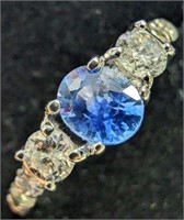 $4200 14K  Blue Sapphire (0.5ct) Diamond(0.61ct) R