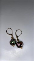 585 (14 k) Cloisonné earrings