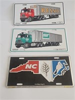 VTG TAGS-KING NC,SMITH TRUCKING,HENNIS TRUCKING