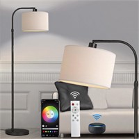 FINNCHY Black Floor Lamp with Remote Control, 1200