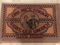 One Nice Person One Old Grouch Floor Mat