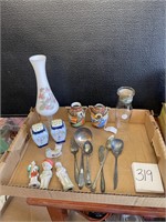 housewares, vases, silverware shakers knick knacks