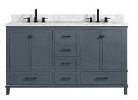 61 in. Double Sink Freestanding Vanity