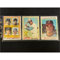 (3) 1978 Topps Baseball With Rc/stars