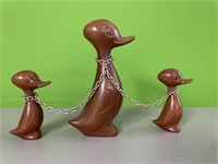Wooden duck figurines