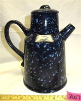 Blue Splatter Ware Pitcher