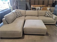 Thomasville - 3 Piece Grey Fabric Sectional