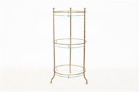 3-Tier Stand w/ Glass Shelves