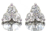 14kt Gold Brilliant 2.00 ct Diamond Stud Earrings