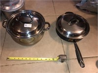 (2) Stainless Cookpans & Lids