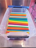 LOT OF COLOURED STRAWS - WIDE