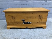 WOOD BLANKET BOX