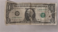 1977 one dollar bill, also known as the