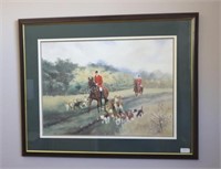 Framed Equestrian Print by Artist Fred Groves