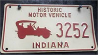 Historical motor vehicle license plate Indiana