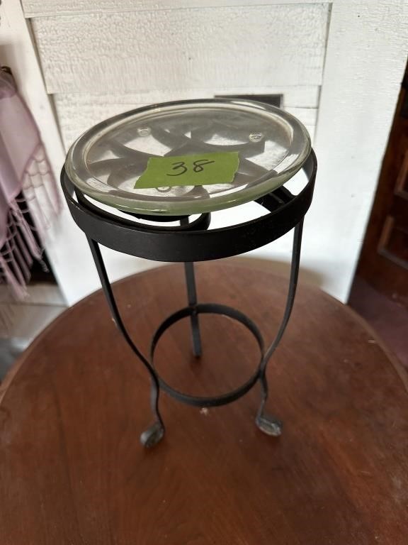 Glass Top Plant Stand