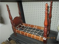 Wooden Doll Rope Bed