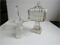 Crystal Pieces, Bell, Small Basket, Wedding Dish