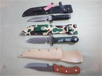 (3) Survival Style Knives