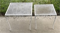 Metal outdoor tables