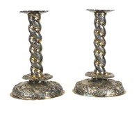 Pr English Silver Candle Stick Holders