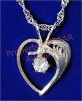 Sterling Silver Heart Shaped Pendant
