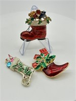 Selection of Christmas Brooches