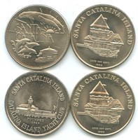 4 Santa Catalina Island Trade Dollars including 1