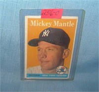 Mickey Mantle 1958 Topps baseball card