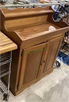 Beautiful solid oak dry sink cabinet with two