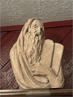 Signed Arnold Bergier Bust Of Moses With Tablets