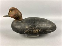 Redhead Drake Duck Decoy attributed to Christie