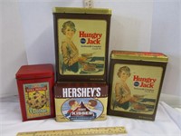 TINS- HERSHEY'S, COOKIES, & HUNGRY JACK