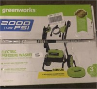 2000 psi Greenworks electric pressure washer