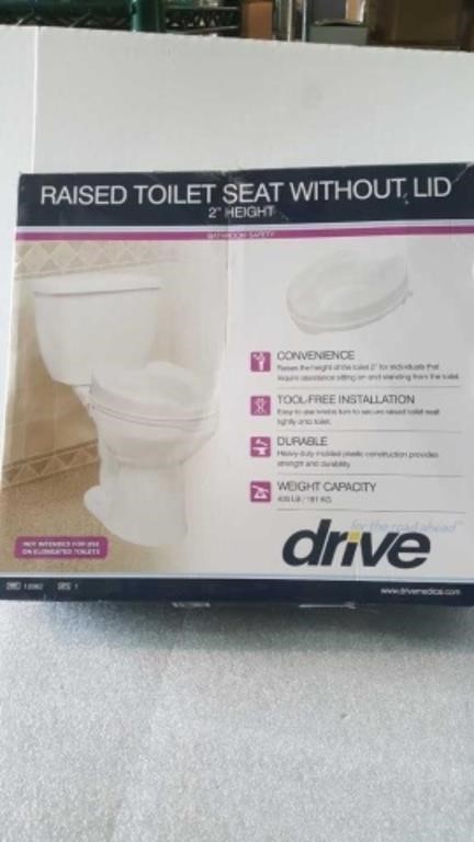 raised toilet seat without lid