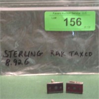 CUFF LINKS MARKED STERLING RAK TAXCO  8.92 GRAMS