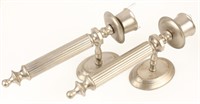 PAIR OF CONTEMPORARY NICKEL PLATED SCONCES