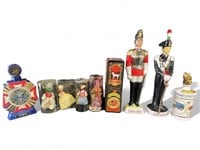 International souvenir dolls, decanters