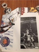 Wilt Chamberlain signed autographed poster, COA