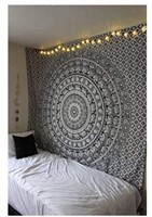 Tapestry Wall hangings Black and White Hippie