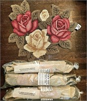 Lot of 4 NOS Floral Rugs Somerset