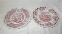 Lot of Red Spode plates ( 2 )